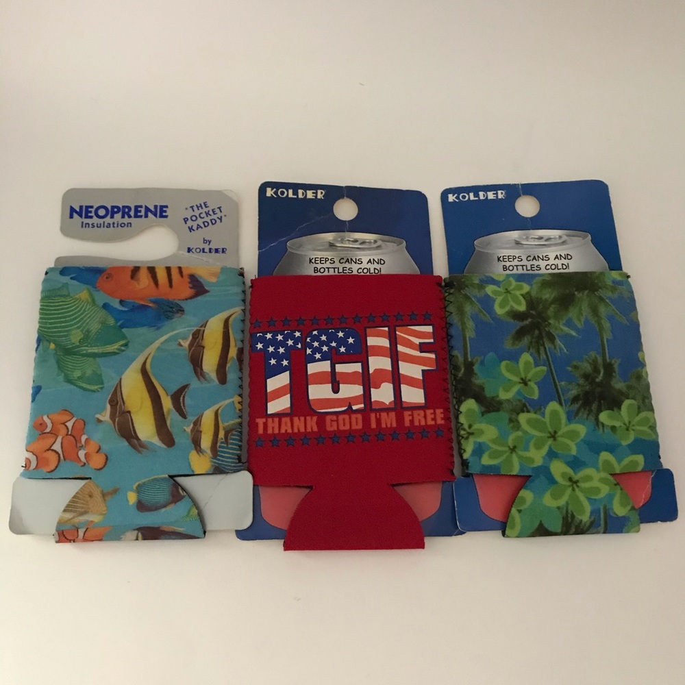 3 Kolder Brand Neoprene Can Insulators